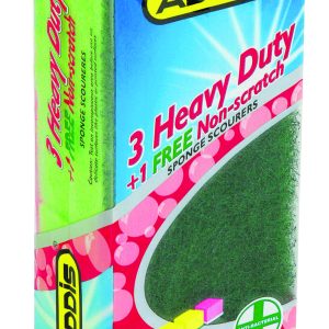 ADDIS AD9033 JUMBO SPONGE SCOURERS 4 PACK