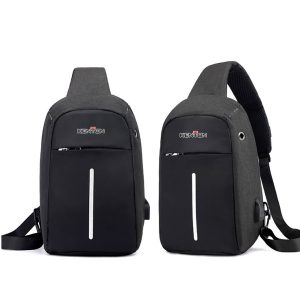 SINGLE STRAP ANTI THEFT LAPTOP BLACK BACKPACK