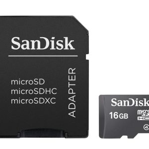 SDSDQM-016G-B35A 16 GB CLASS 4 MICRO SDHC MEMORY CARD + SD ADAPTER
