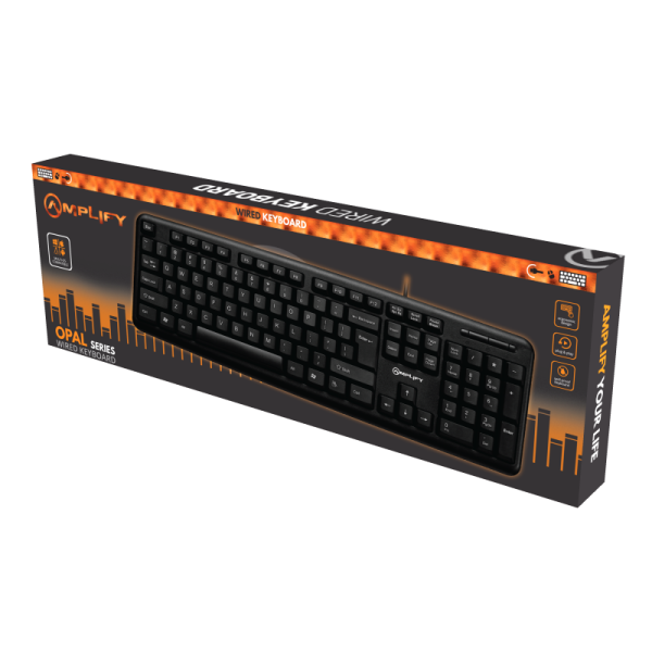 AMPLIFY OPAL SERIES USB WIRED KEYBOARD